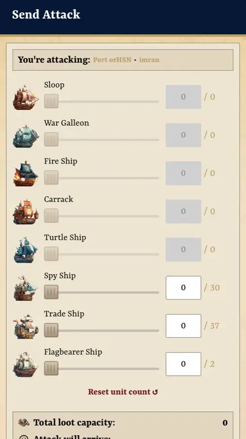 Seas of Glory enemy port raid mobile gameplay screenshot